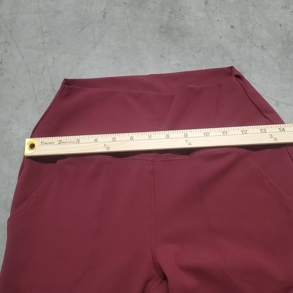 Spyder Active Maroon Cargo Pocket Leggings Womens Medium Polyester Spandex Blend - Picture 4 of 6